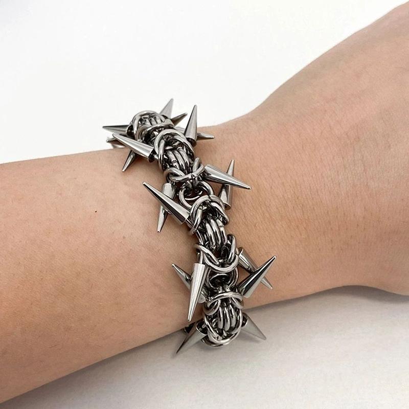 Punk Grunge Rock Rivet Bracelet Cool Niche Bracelet Goth Charm Jewelry Hip Hop Accessories
