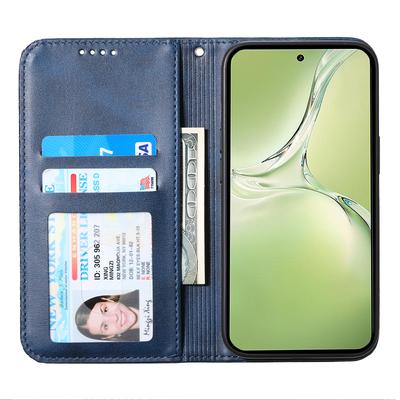 Для Oppo K12x 5G (Китай)/Чехол для телефона OnePlus Nord CE4 Lite 5G из ПУ кожи с текстурой теленка, чехол-кошелек со шнурком