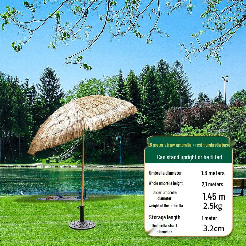 Outdoor Sunshade: Anti-Straw Hat Thatch Umbrella for Patio, Photography, and Garden