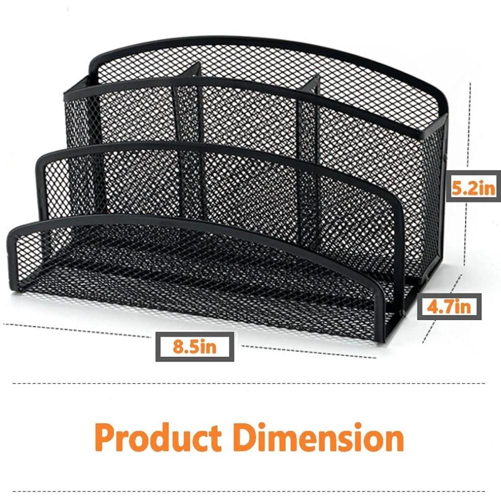 Hot Sale Metal  Paper Master Pen Holder Mail Organizer Multi-Functional Mesh Desk Organizer Mail Holder Pen & Pencil Holder