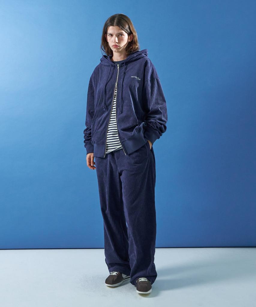 MOONSUN M.C Unisex, Corduroy Sweat Pants / Navy