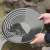 Горячая Распродажа Золотой Лоток портативный лоток для просеивания золотого песка Черный Круглый Прочный АБС Лоток для промывки золота для Проходки Золотой Лоток для промывки золота