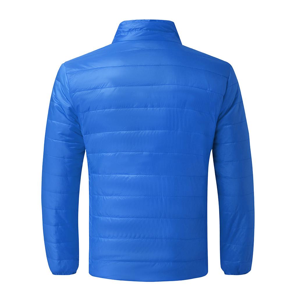 Мужская зимняя теплая куртка-пуховик на молнии, легкое пальто