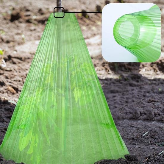 10 Pcs Plant Cloches Transparent Cloches Nursery PET Plastic Reusable Garden Cover Plant Windbreak