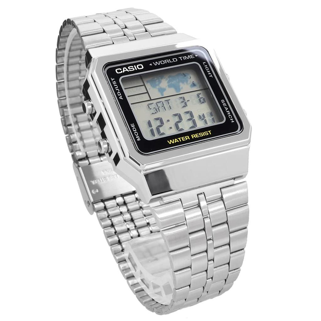Casio A500WA-1 - Retro Digital World Time Watch