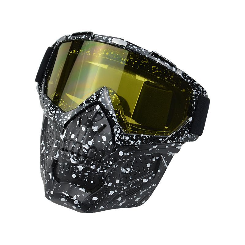 New off-road motorcycle goggles, windproof visor, quick-release skull mask, helmet accessory, UV protection, windproof