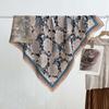 Lightweight Double-sided Printed Silk Scarf Breathable Retro Patterned Square Shawl  Spring