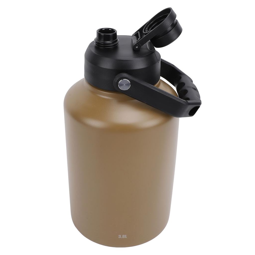 3.8L Спортивная бутылка для воды из нержавеющей стали с двойными стенками и вакуумной изоляцией для кемпинга на открытом воздухе