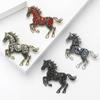Horse Brooch Retro Style Sparkling Rhinestones Alloy Pin Clothes Hats Bags Scarves Badge Fashion Accessories
