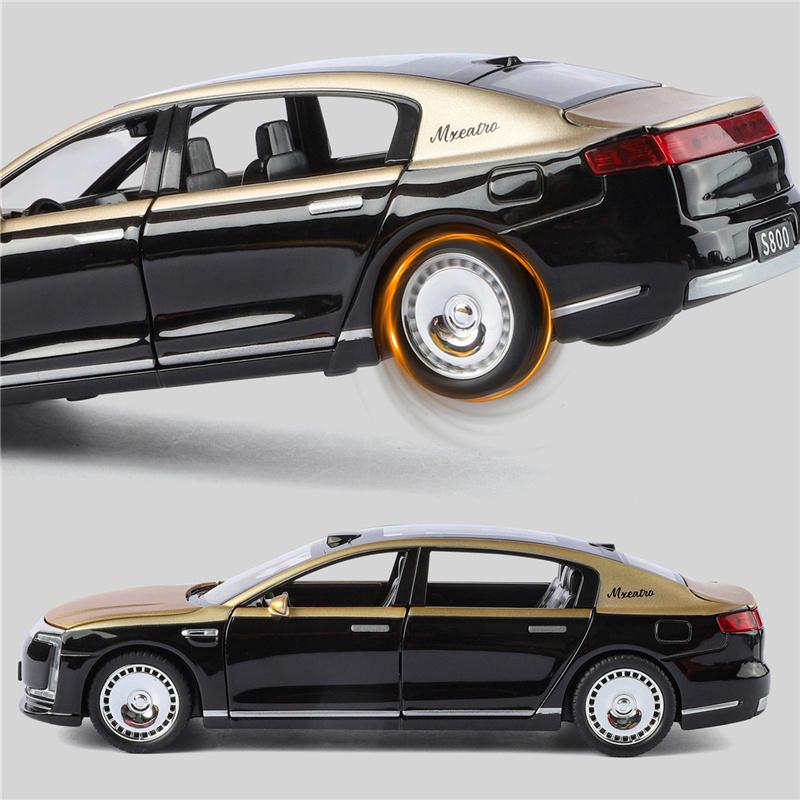 1/32 MAEXTRO S800 Сплав Luxy Модель Литьевой Металл Автомобиль на Новой Энергии Модель Автомобиля Высокая Симуляция Звук и Свет Игрушка Подарок для Детей