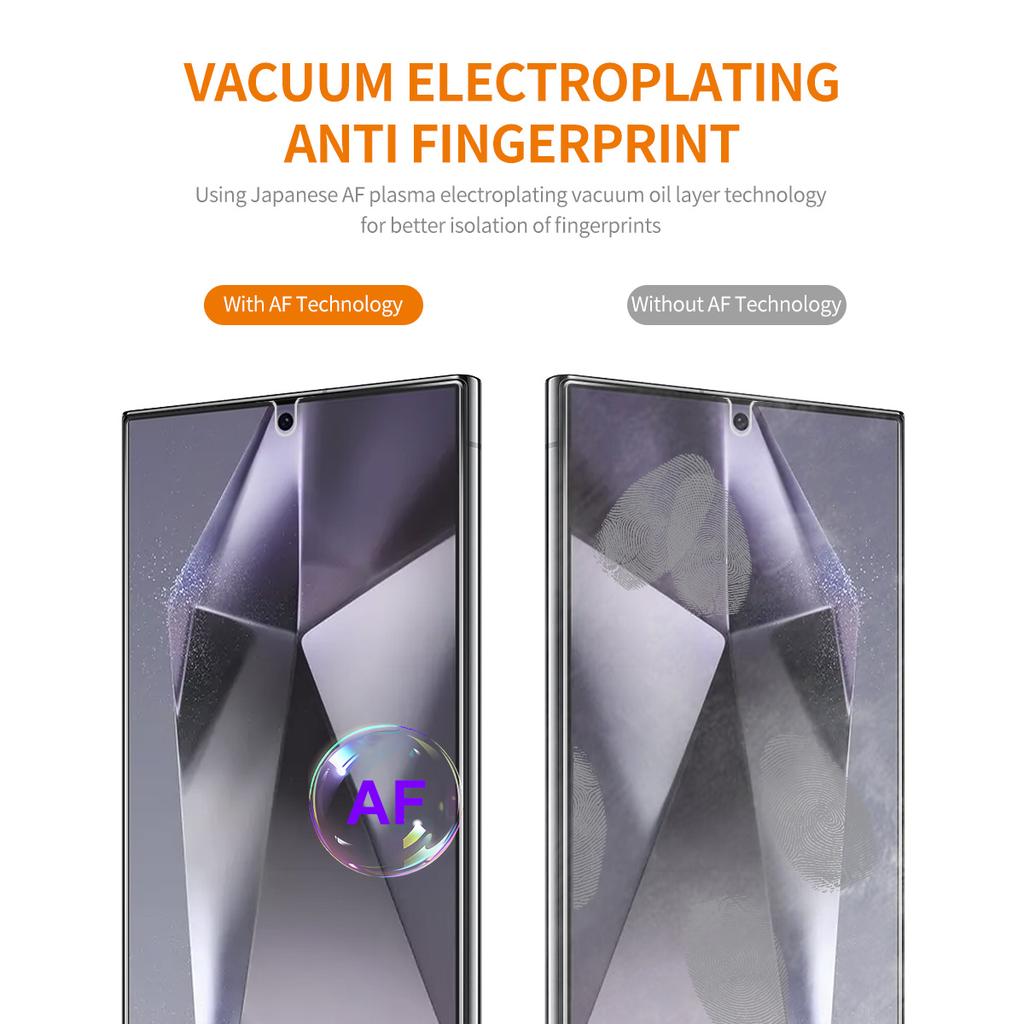 Для Samsung Galaxy S25 Ultra 2 шт. Защитная пленка для экрана ENKAY HAT PRINCE Разблокировка по отпечатку пальца 0,18 мм Высокое содержание алюминия-кремния