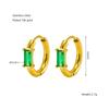 2025 New Zircon Colored Earrings Gold Plated Earrings Vintage Popular Premium Design Sense Earrings