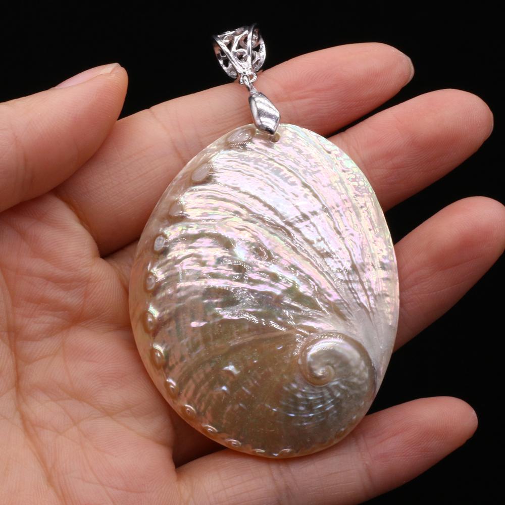 Natural Shell Pendant Vintage Style Fashion Jewelry Oval Shape Alloy Choker Necklaces Gift Ideas Jewelry High Quality Gift for Women