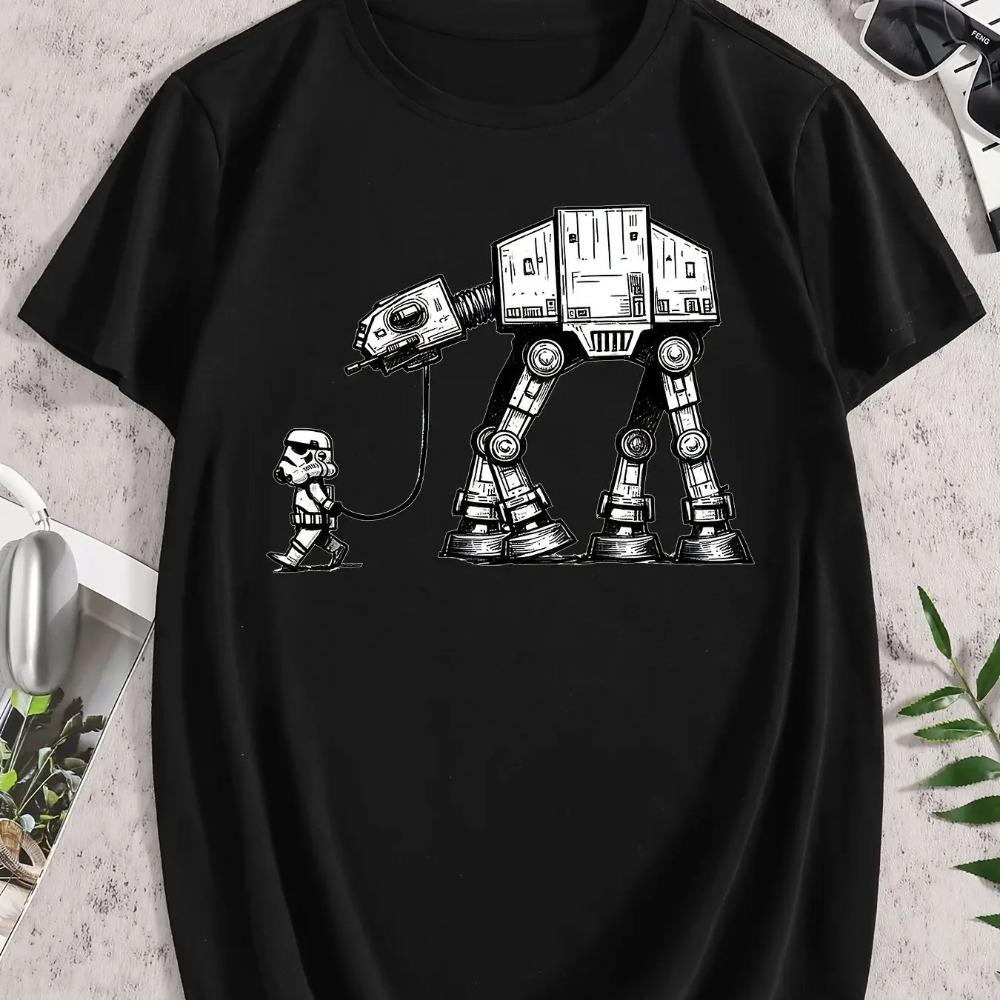 ЗВЕЗДНЫЕ ВОЙНЫ Официальный шагоход AT-AT Винтажные футболки Star Wars для мужчин, женщин, детей, взрослых, футболки для родителей и детей