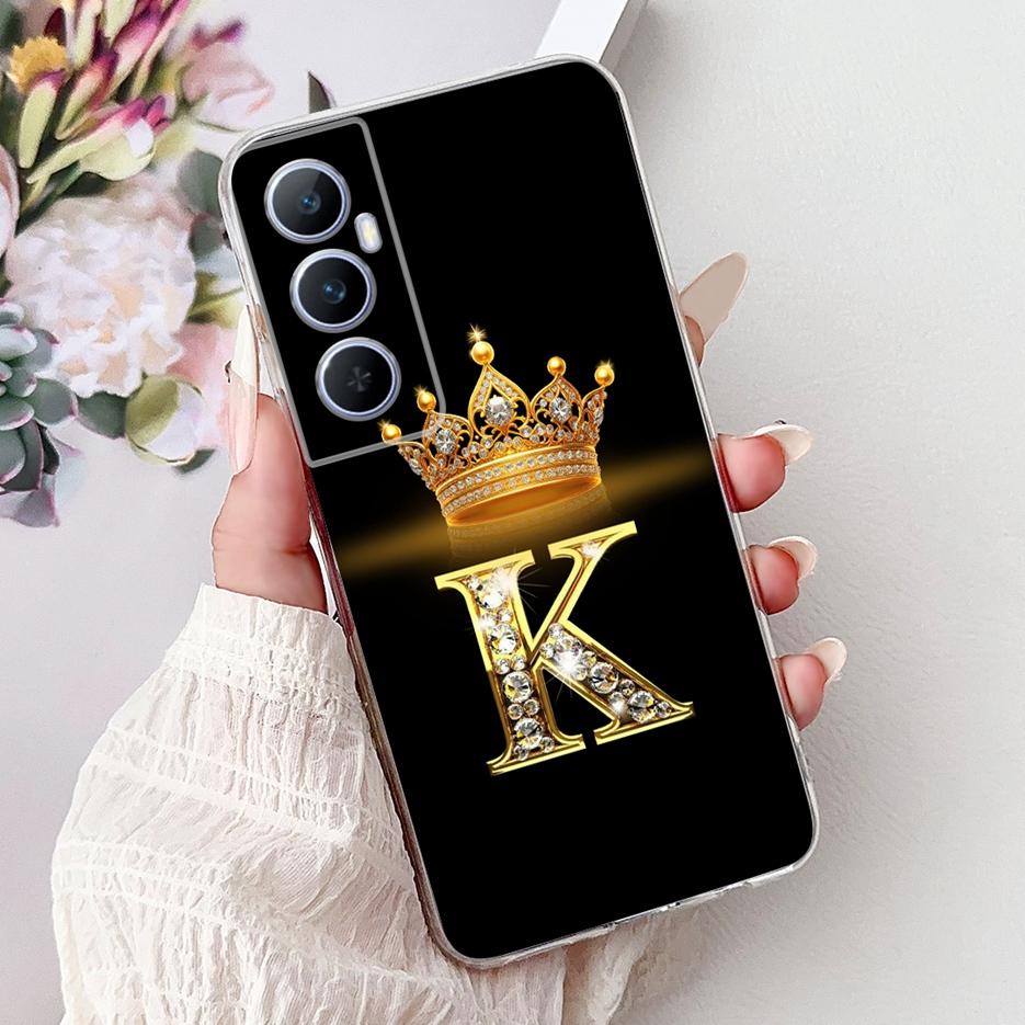 Для Realme C65 4G Чехол RMX3910 Прозрачный Силиконовый Роскошный Чехол с Буквами Мягкий Тонкий Чехол для Телефона Для Realme C65 RealmeC65 4G Fundas Оболочка