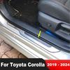 Накладка на порог с защитой от царапин для Toyota Corolla - 2024 Стальная накладка на педаль двери автомобиля Защитная накладка Аксессуары