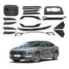 Compatible with 22 Mondeo: Headlight Eyebrows, Rear Window Louvers, Bumper Trim, Door Handle Cups, Fuel Cap, and More Body Decor.