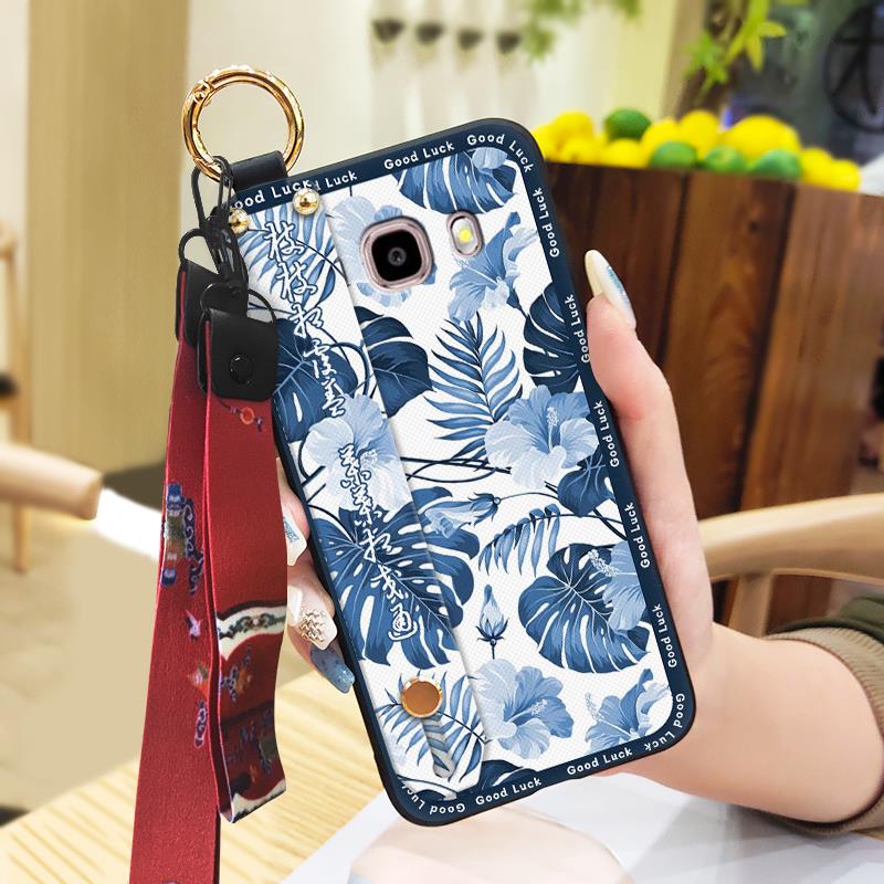 For Mom Kickstand Phone Case For Samsung Galaxy J510/J5 2016/J5108 Waterproof Dirt-resistant Wrist Strap Lanyard Fashion