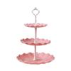 Fruit Plate Dessert Candy Dish Self-help Display Rack Plastic 4 Colors 3 Tiers Europe Style Home Table Decoration Trays