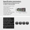 Интеллектуальная система контроля давления в шинах TPMS, 4 внешних датчика, дисплей, интеллектуальное предупреждение о температуре и давлении в шинах на солнечной батарее