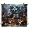 Pirate themed polyester photography background, perfect for teenage birthday parties, indoor/outdoor decoration