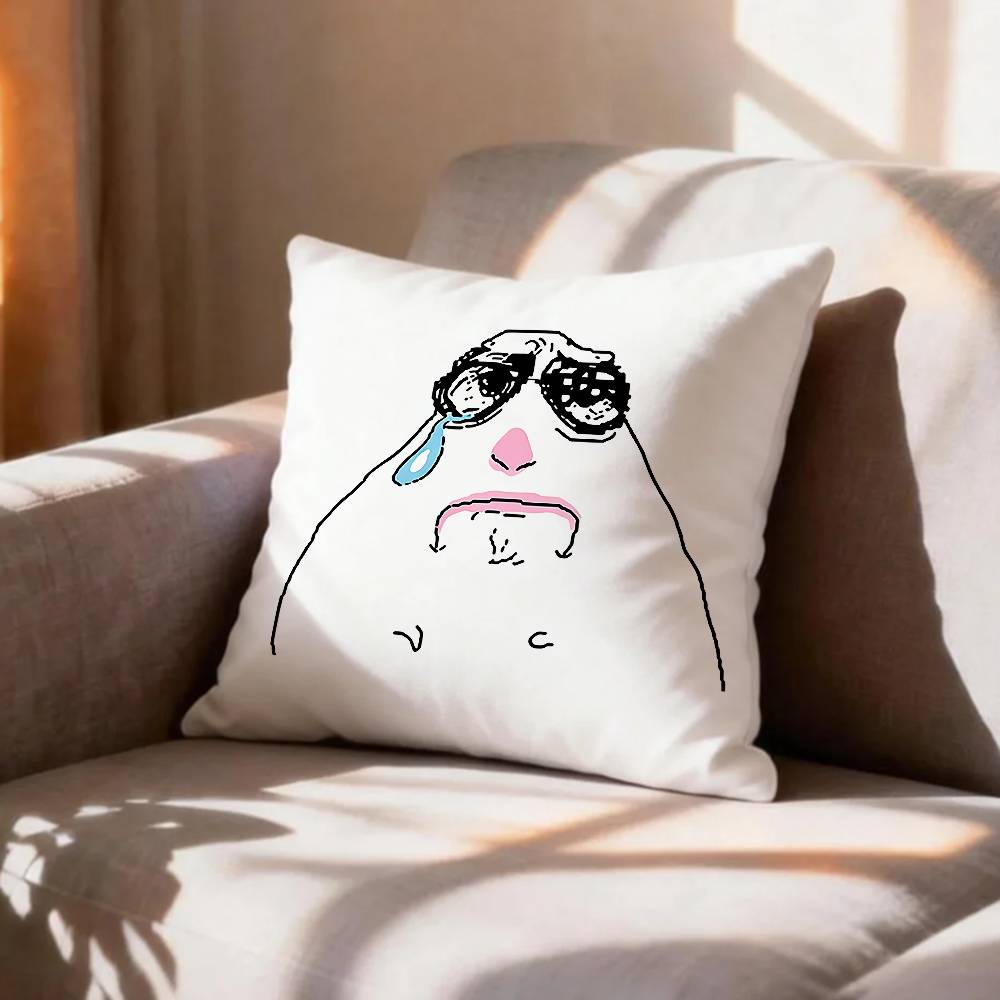 FUNNY HHamster Caveman Pillow Case Pattern Printed Pillowcase For Living Room Sofa Cushion Cover