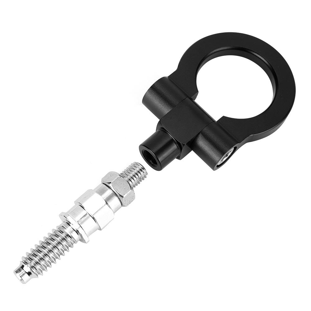 European Car CNC Trailer Tow Hook Fits for 3 Series E39 E92 E91 E90 E46 E36 (Black)