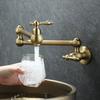 Single Cold Kitchen Sink Faucet Foldable Sink Mixer Tap Rotation Copper Lead Free Sink Mixer Wall Mounted Kitchen Tap