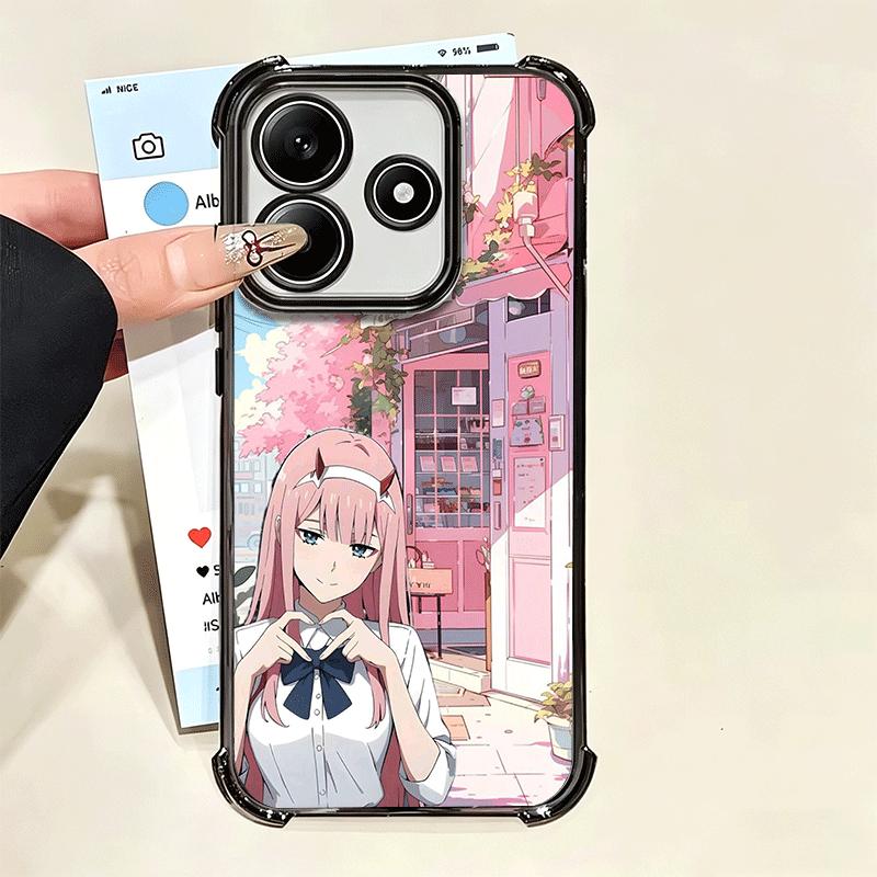 Zero Two 02 Кавайный Милый Мягкий Чехол Для Телефона Для Xiaomi Poco X7 X8 Pro Max X6 X5 X3 F8 Ultra F7 M8 M7 M5S Redmi 15C 15A 15 14C 13C 12