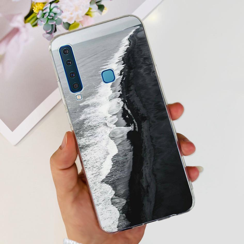 For Samsung Galaxy A9 2018 Case A920 SM-A920F Silicone Cover Popular Flower Clear TPU Soft Phone Case For Samsung A9 2018 Bumper