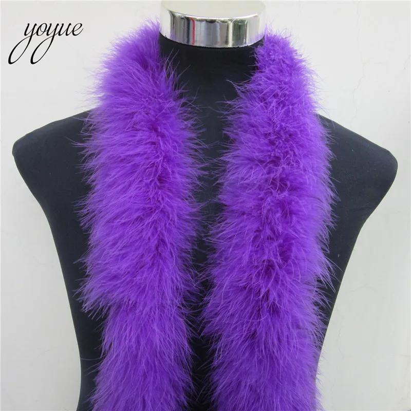 DIY YOYUE 50 г 2 метра Длина Пушистый Боа из Перьев Окрашенная Полоска из Перьев Индейки Для Костюмов на Вечеринку/карнавал/Праздничный Шарф Боа из Перьев Страуса