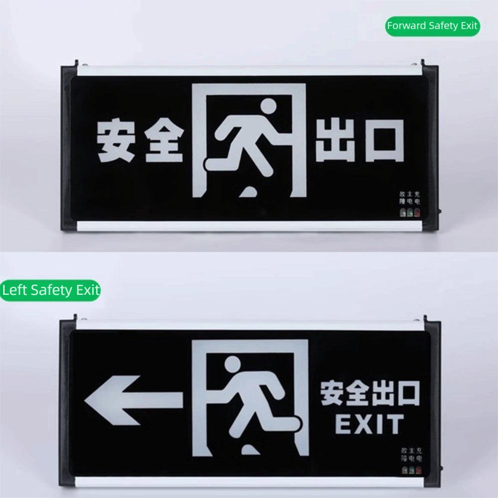 LED Light Safety Exit Sign Hanging Indicator Warning Lamp Evacuation Sign Light Hotel Use
