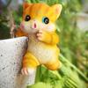 Animal Decorative Statue Mini Cat Dog Resin Ornament Compact Design Flower Pots Fish Tanks Aquariums Figure