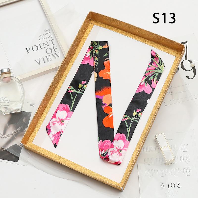 Solid Color Scarf, Women'S Slim And Long Scarf, Decorative Tie Bag, Ribbon, Versatile Headband, Bow Belt, Fashionable Scarf