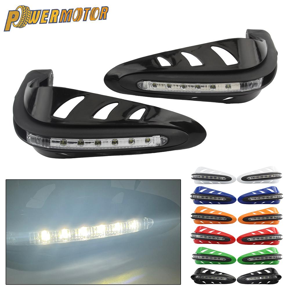 Motorcycle Lighted Hand Guards Light Handguard Motocross Handguard for KTM Honda Yamaha Kawasaki Dirt Bike Enduro Night Safety