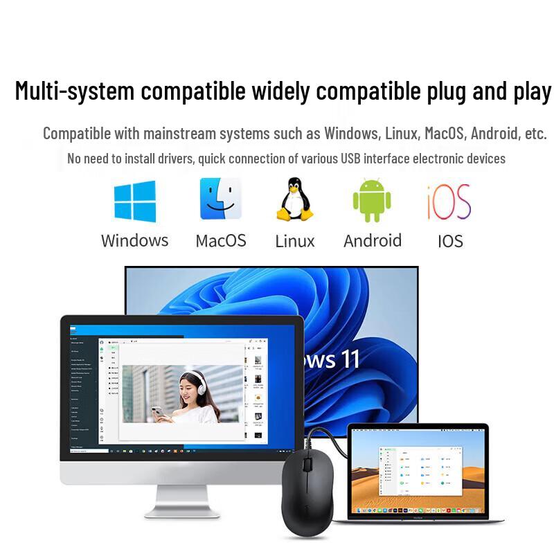 Ugreen Бесшумная USB-мышь для офиса