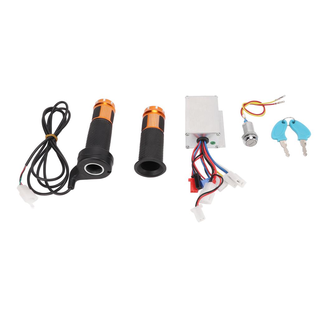 24V 250W Brushed Motor Speed Controller Throttle Grip Power Lock Kit for Electrical Scooter Bike Tricycle