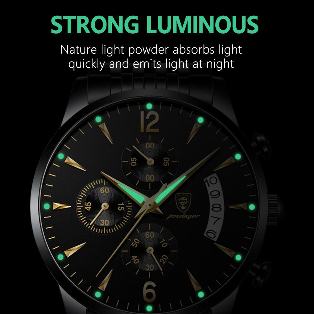 Brand New Fashion Men's Watch Waterproof Luminous Date Sport Watches Luxury Quartz Man Wristwatch Luxury Male Clock