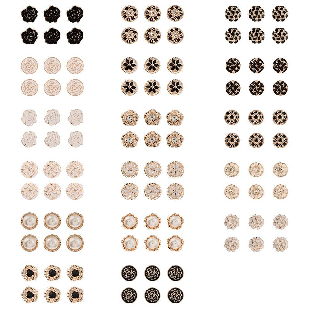 6PCS Clothing Crafts Decorative DIY Anti-exhaust Adjustable Coat Button Seamless buttons Detachable