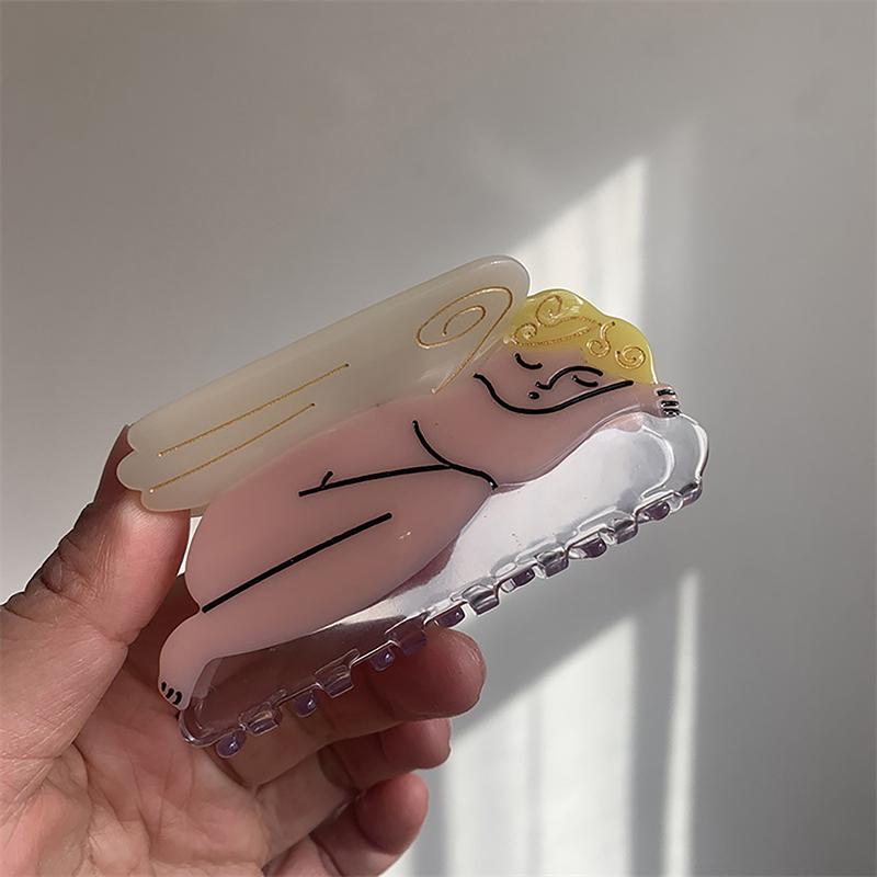 Ацетат Винтаж Звезда Ангел Зажим Фэнтези Элегантный Акула Зажим Креативный Животный Улитка Волосы Коготь Для Женщин Девочек Аксессуары Для Волос