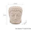 Resin Buddha Head Flower Pot Desktop Ornament Planter Statue Style Succulent Planter Modern with Drainage Hole Plant Container