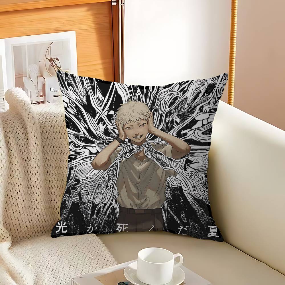 Popular Anime Bl The Summer Hikaru Died Pillow Covers Cartoon Sofa Decorative Home Double-Sided Printing Short Plush