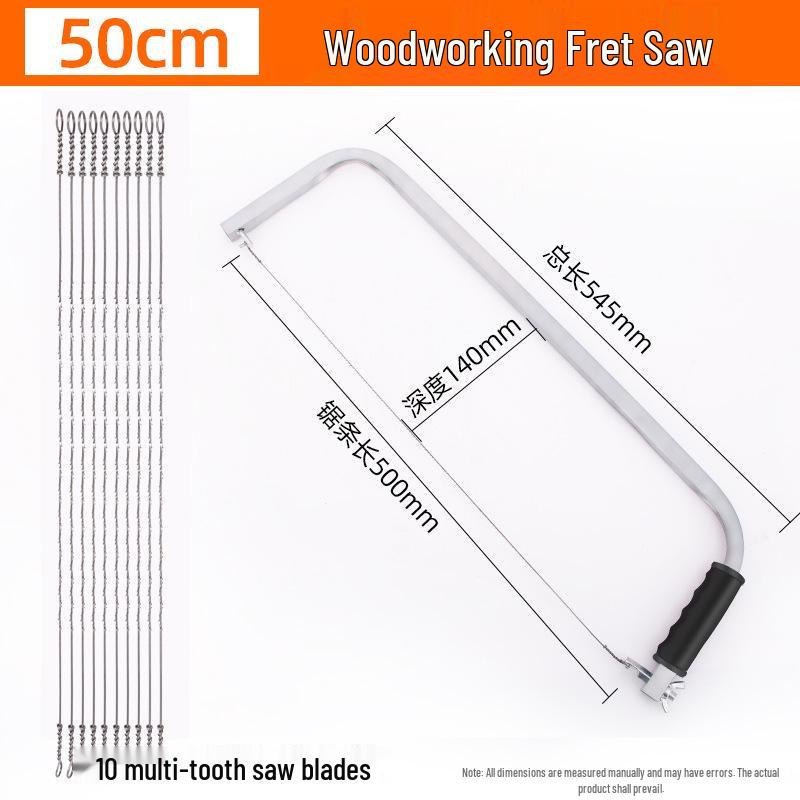 Multi-Function Handheld Pull Saw: Flower, Fret, Wire, and Jigsaw for Woodworking & Household Use