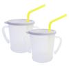 Agaphra New Magic Straw Cup 300ml, 2 Packs, NEW Gray