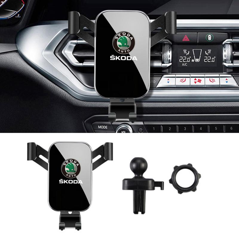 dclaq2 Car Phone Holder Stand Gravity Sensor Universal For Skoda octavia 2 a7 a5 rapid fabia yeti superb SCALA citigo virs Accessories