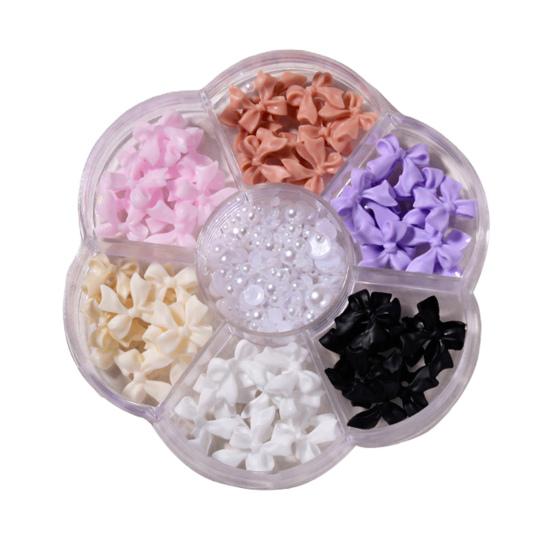 1 Box Nail Decals Cute 3D Effect Resin Nails Aurora Rhinestone Tools DIY