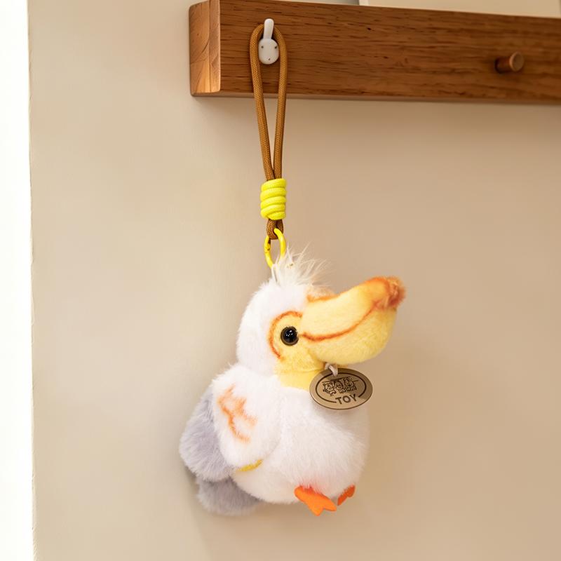 1Pc 12cm Lovely Parrot Sparrow Toucan Red-crowned Crane Plush Toys Standing Shoulder Wristband Plushie Bird Dolls Pendant Gift