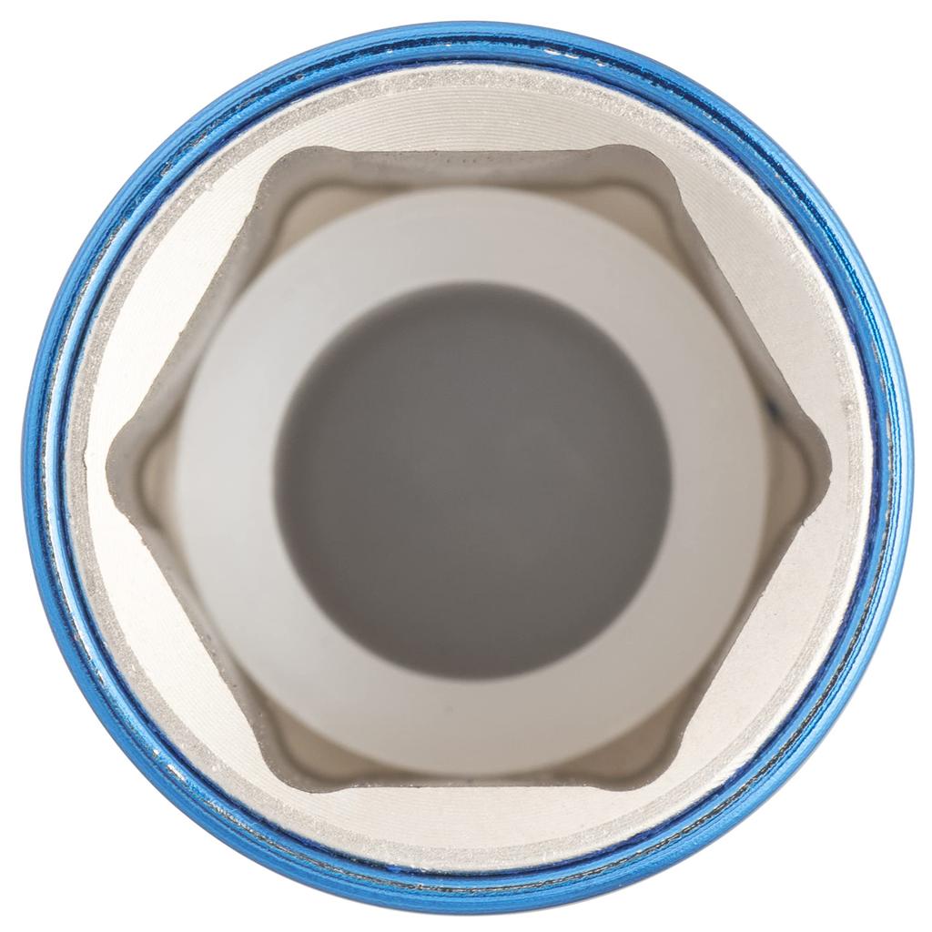 TONE Thin Foil Nut Socket for Impact with Protector Drive Angle Blue Width Across Flats 17mm 4AP-17N 12.7mm (1/2")