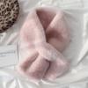 Scarf Women'S Winter Versatile Plush Thickened Scarf Korean Version Solid Color Hair Neck Cover Girl Cute Rex Rabbit Hair Scarf