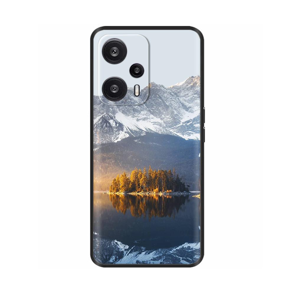 Чехол для Xiaomi Poco F5 Pro Раскрашенный Цветок Задняя Крышка Полная Защита Мягкий Чехол для POCO F5 PocoF5 F5Pro Fundas Чехол для Телефона